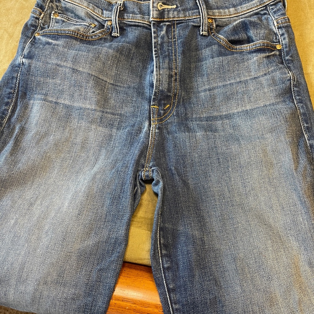 American Eagle Outfitters Blue Straight Jeans with Vintage Fading